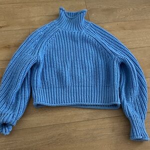 H&M Vibrant Blue Cowl Neck Sweater